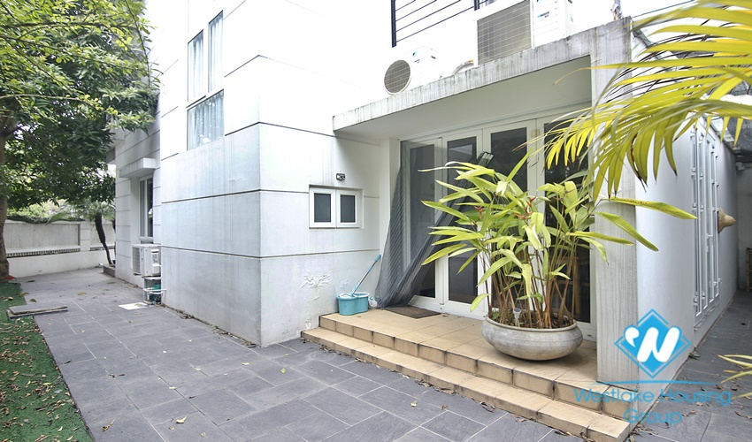 Charming villa with green garden for rent in Ciputra, Tay Ho, Hanoi